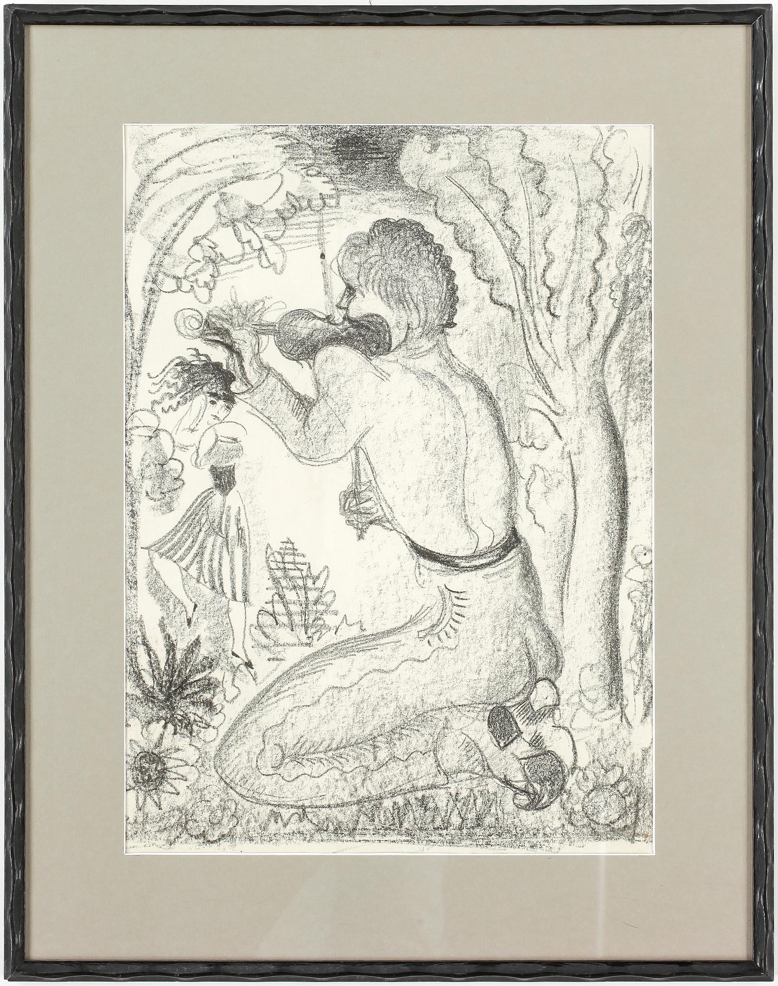 ISAAC GRÜNEWALD, litografi, ej signerad.