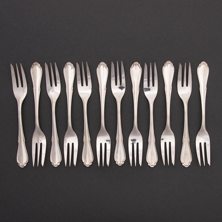 A 156-piece set of German silver flatware by Gebrüder Reiner, first half of 20th Century.