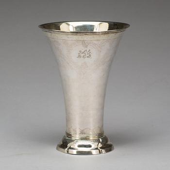 BÄGARE, silver, Carl Fredrik Seseman, Arboga. 1796. Vikt 448 gram.