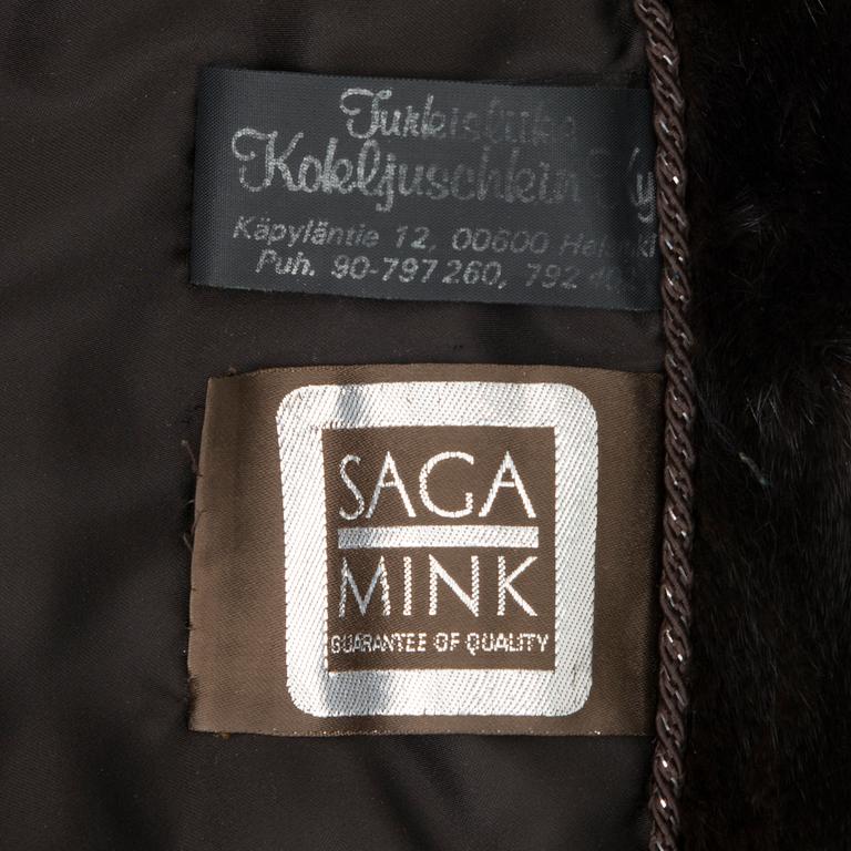 A SAGA MINK FUR COAT.