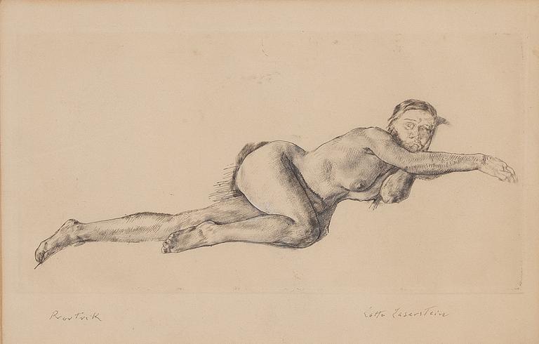 Lotte Laserstein, Reclining nude.