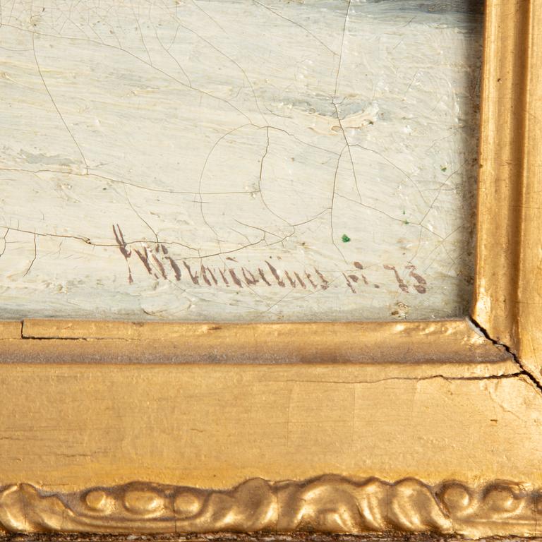 Gustaf Brandelius, Jakthundar i vinterlandskap.