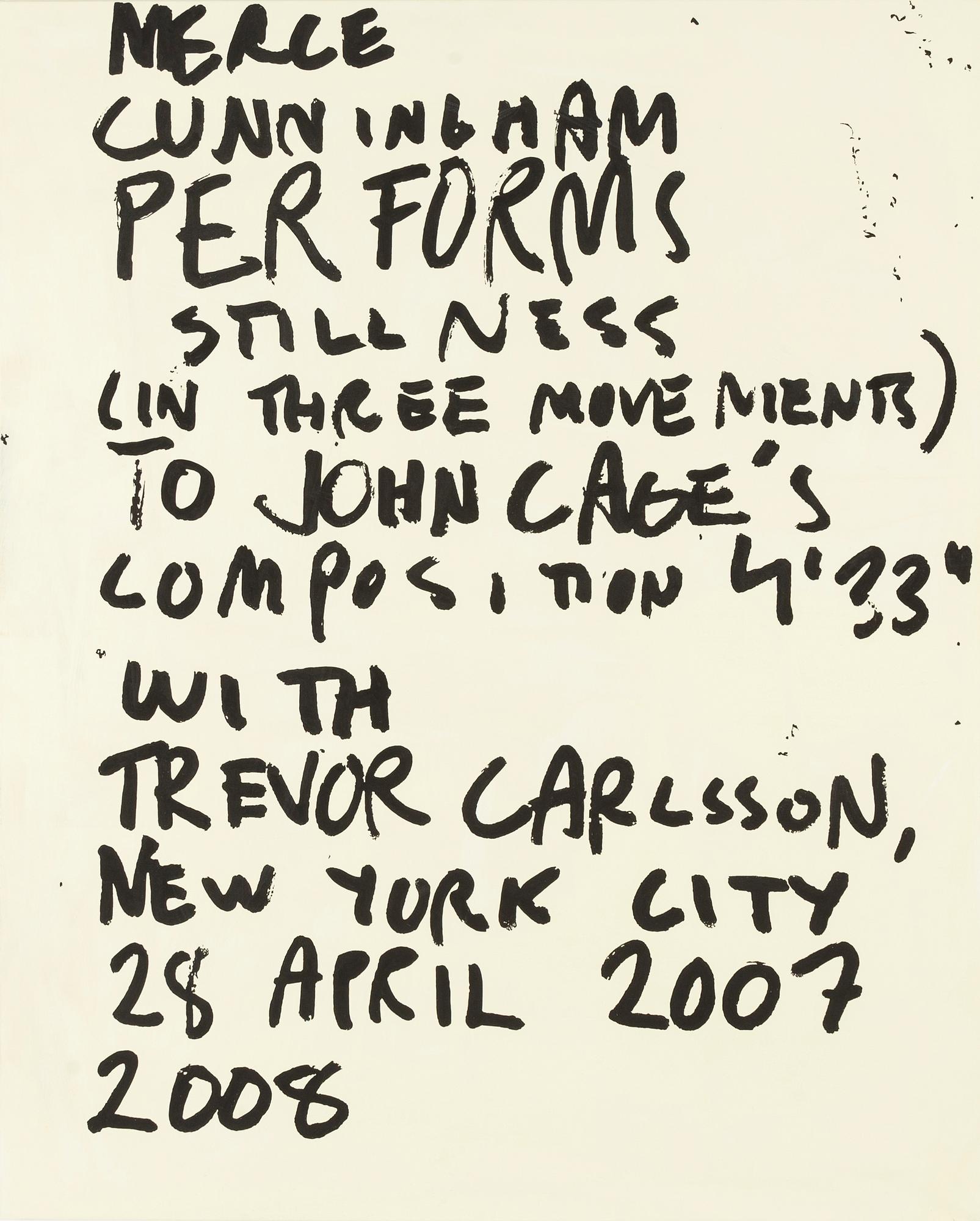 Thomas Elovsson, "Merce Cunningham Performs".