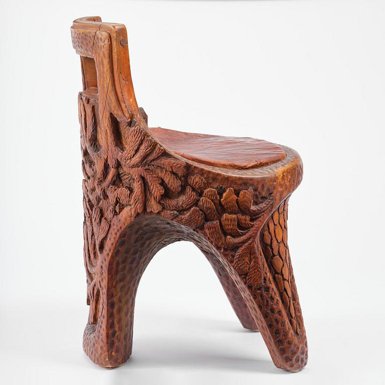 Knut Fjaestad, stabbestol, jugend, Sverige, 1915.