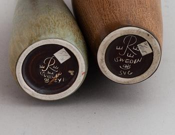 CARL-HARRY STÅLHANE, two stoneware vases, Rörstrand, Sweden 1950-60's.