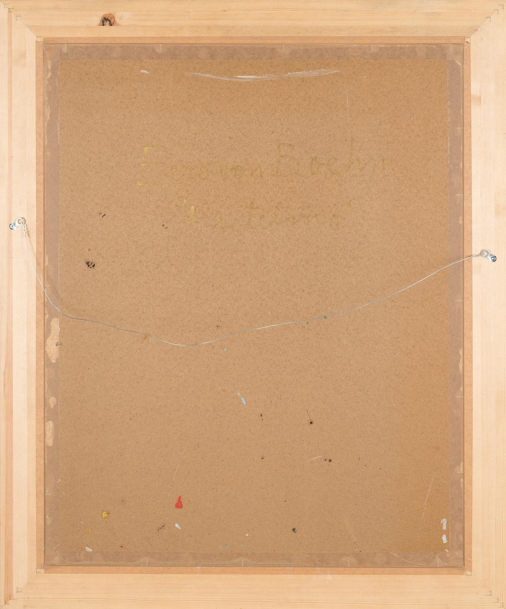 Eero von Boehm, oil on board, signed.