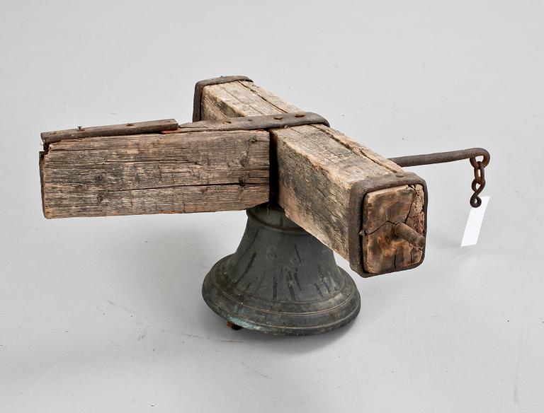 VÄLLINGKLOCKA, mässing, 1800-tal.