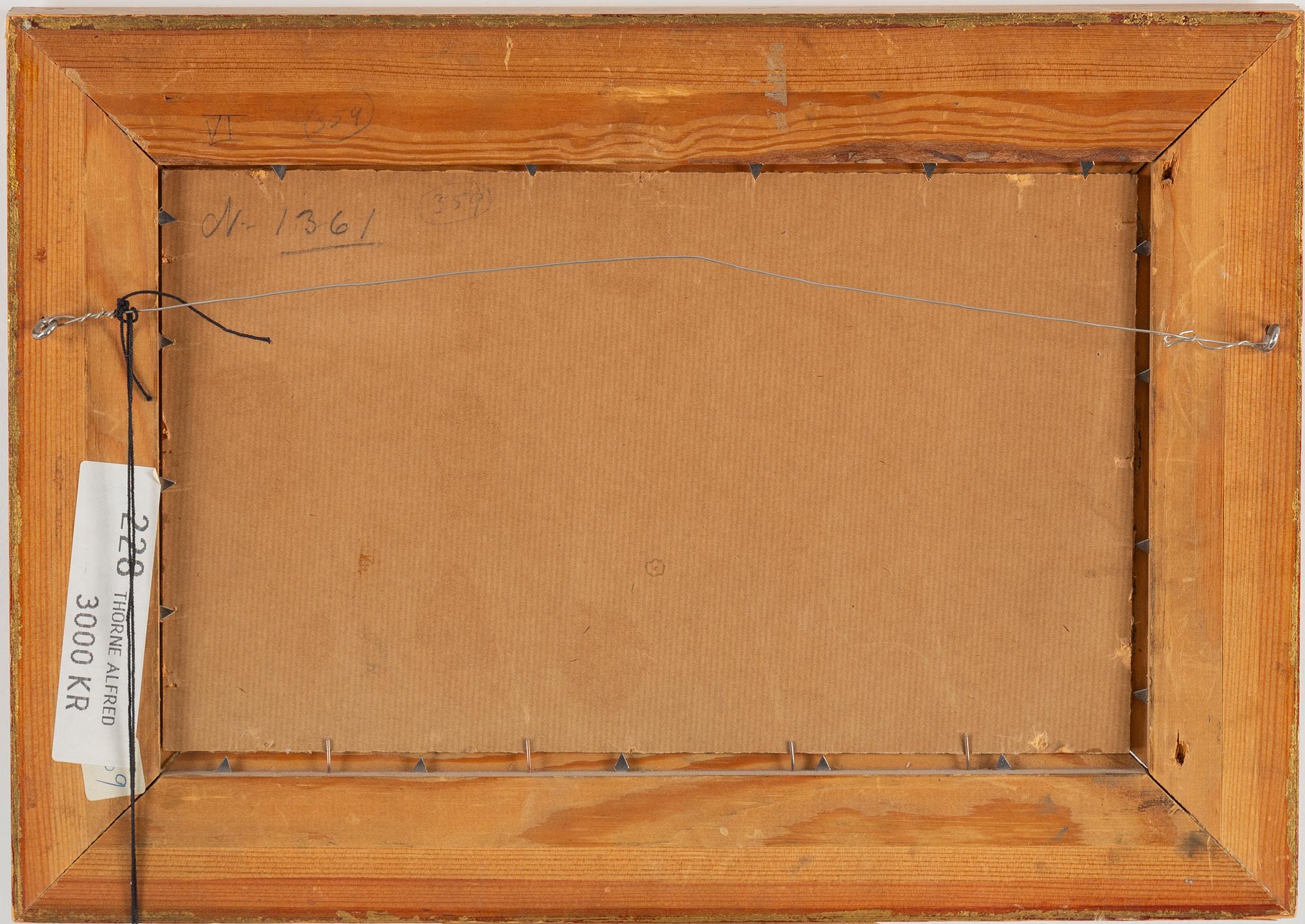 ALFRED THÖRNE, oil on canvas/panel, signed and dated 1894.
