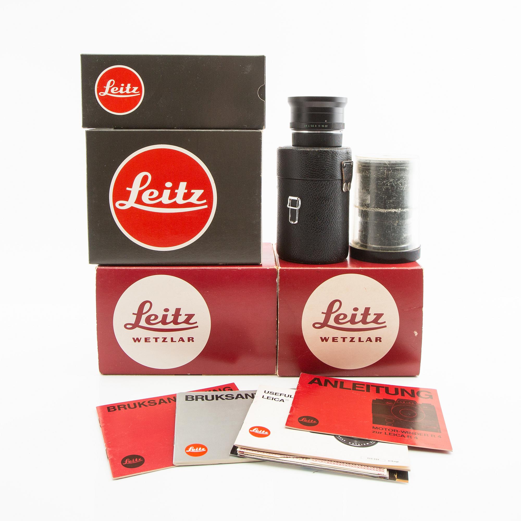 Camera Leica - R10045 with lens and accessories.