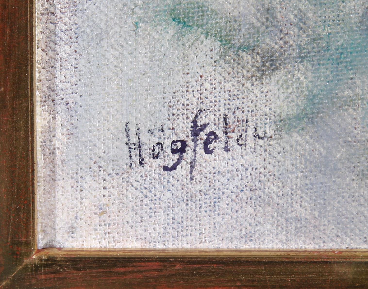 ROBERT HÖGFELDT, olja på duk uppklistrad på pannå. Sign.