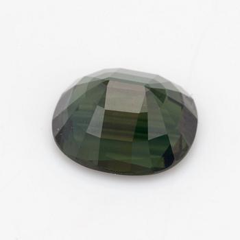 LÖS SAFIR, grön, 6.52ct.