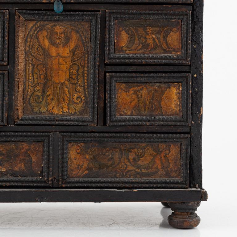 Miniatyrkabinettskåp, Sydtyskland, omkring år 1700, Barock.