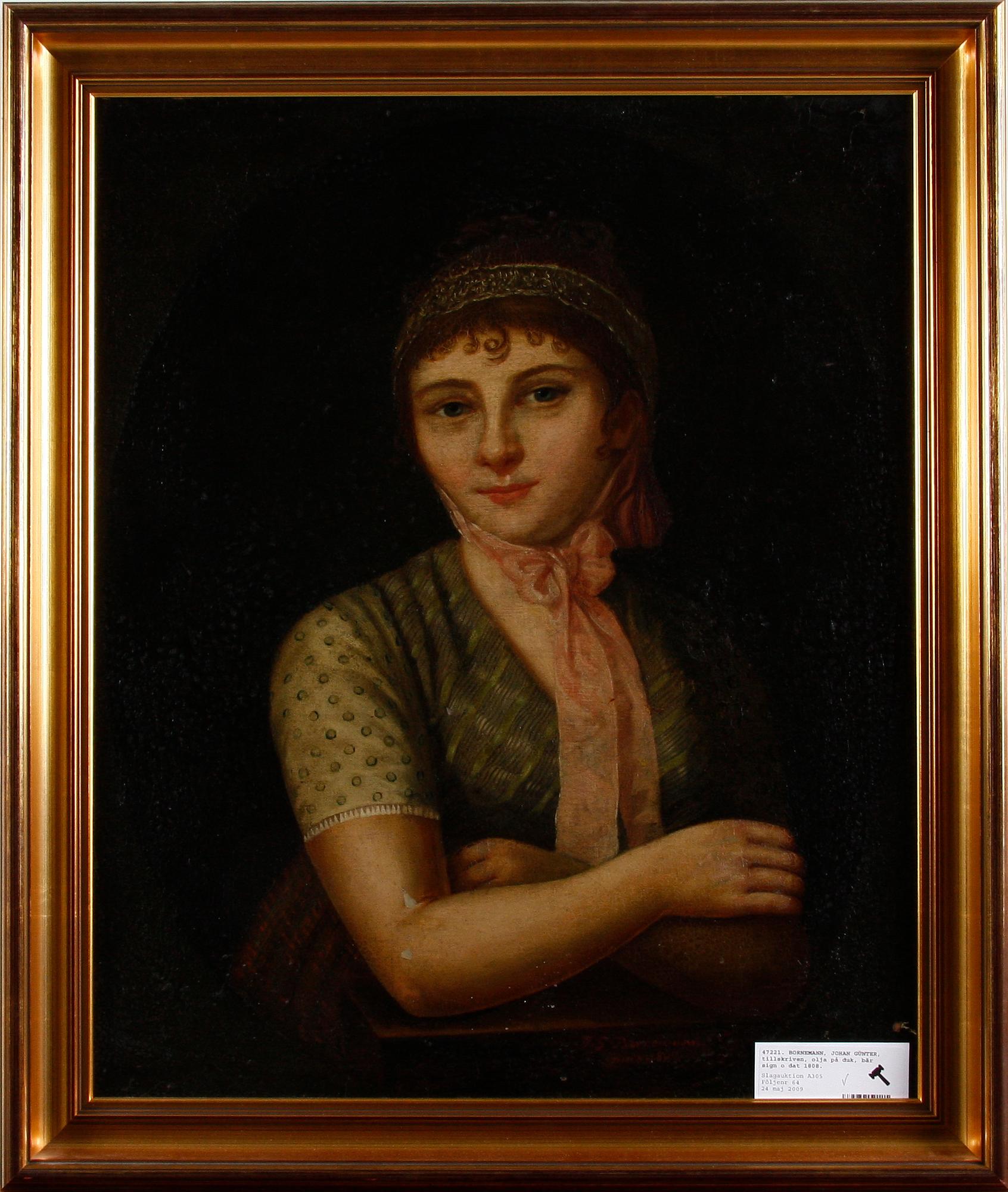 BORNEMANN, JOHAN GÜNTER, tillskriven, olja på duk, bär sign o dat 1808.