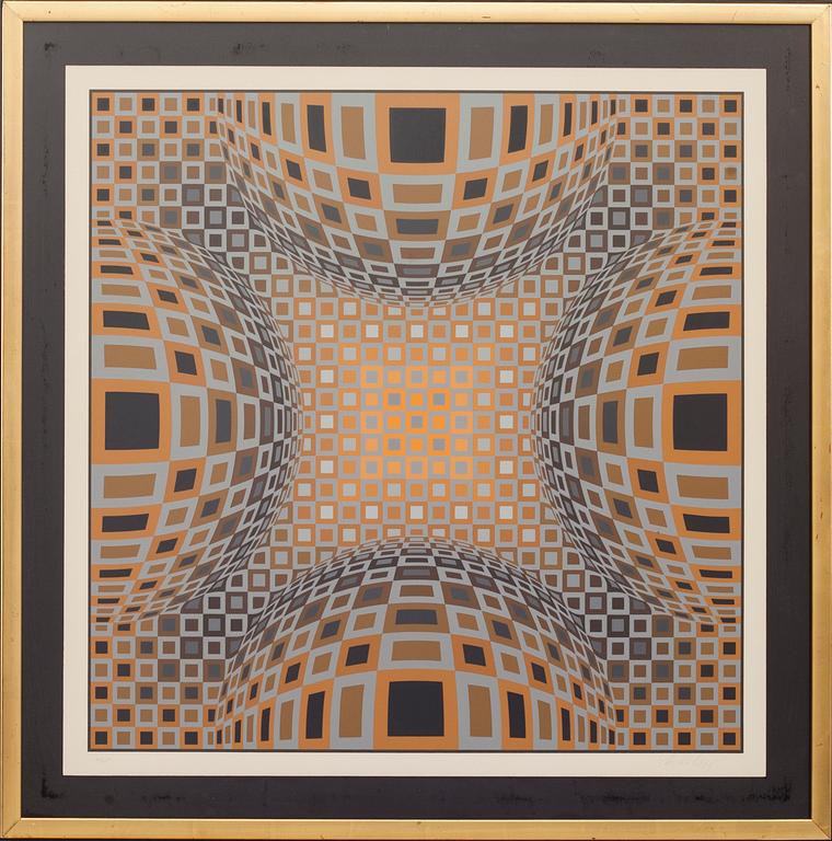 VICTOR VASARELY, färglitografi. Signerad och numrerad 73/250.