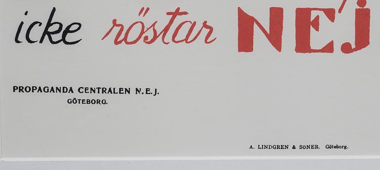 FÖRBUDSAFFISCH, efter, Albert Engström, A. Lindgren & Söner, Göteborg.