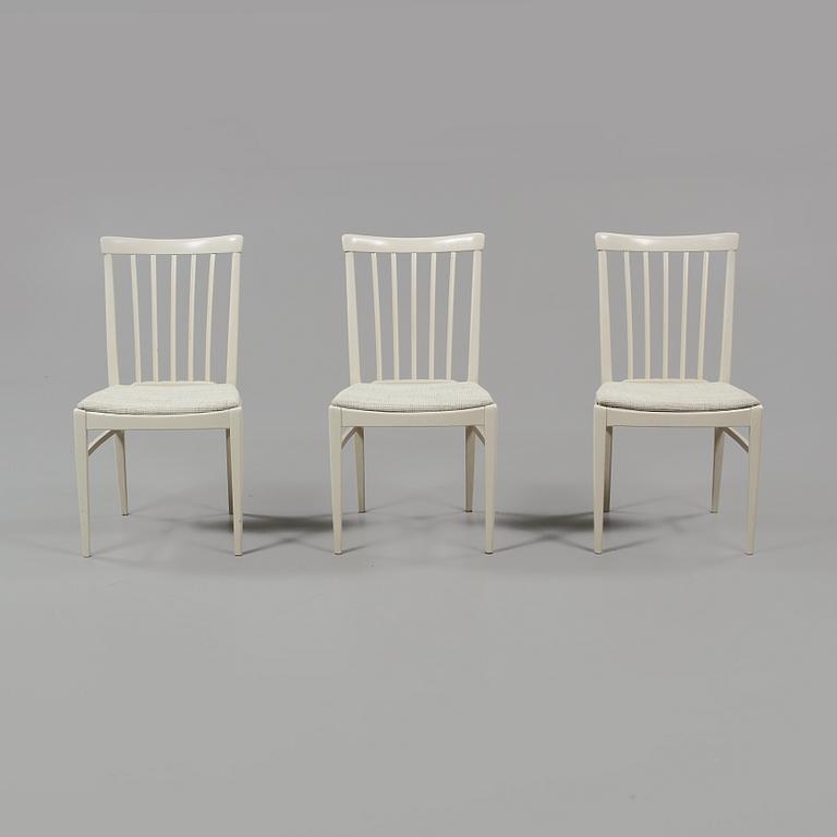 STOLAR, 3 st, "Herrgården", Carl Malmsten, Åfors Möbelfabrik, 1900-talets andra hälft.