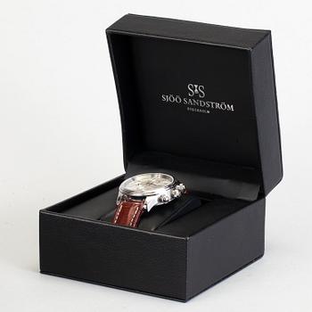 SJÖÖ SANDSTRÖM, Royal Steel Chronograph, wristwatch, 42 mm,