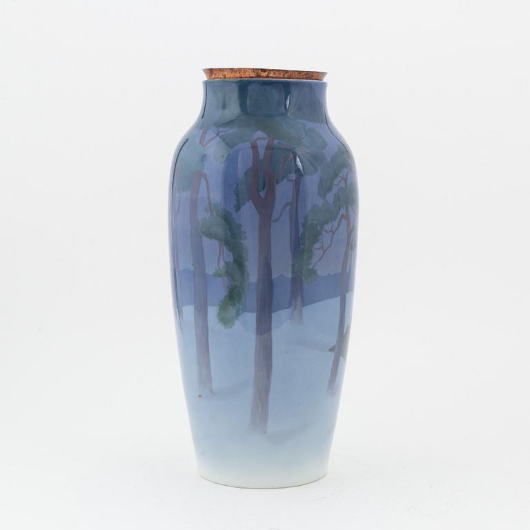 Nils Emil Lundström, an art nouveau floor vase from Rörstrand, early 20th Century.