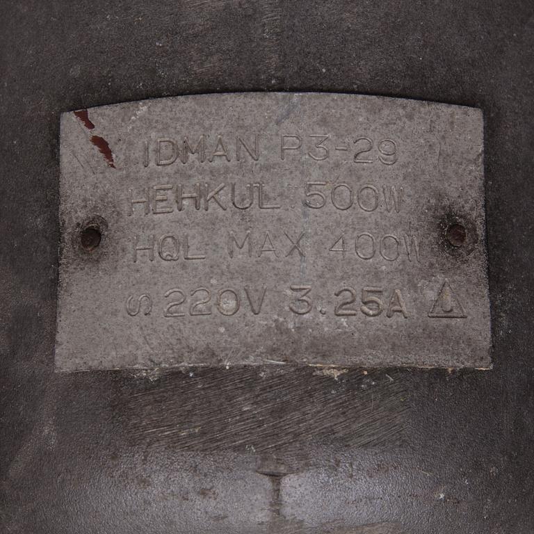 INDUSTRILAMPOR, ett par, märkta Idman P3-29. 1900-tal. Höjd 59 cm.