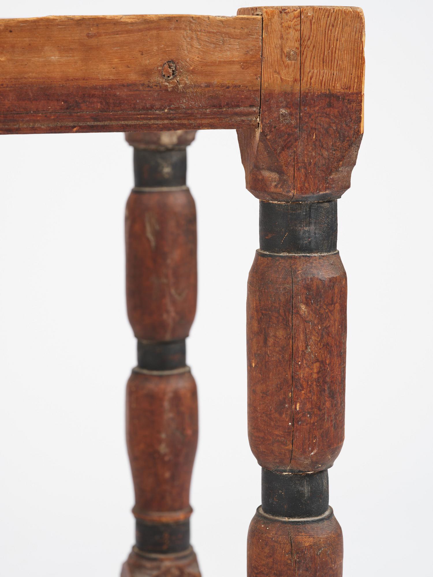 A Swedish baroque table base, circa 1700.