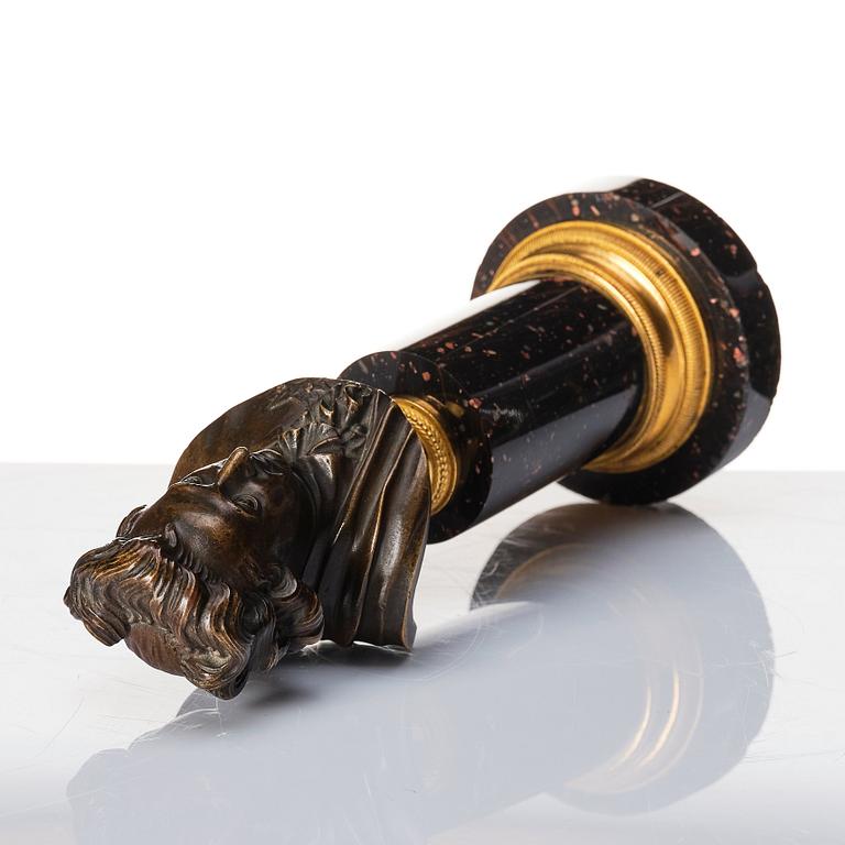 Bordsbyst, Gustav III, efter Johan Tobias Sergel, tillskriven Fredrik Ludvig Rung (1758-1837).