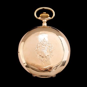 FICKUR, 14K guld, savonett, märkt Chronometre, 1900-talets första hälft.