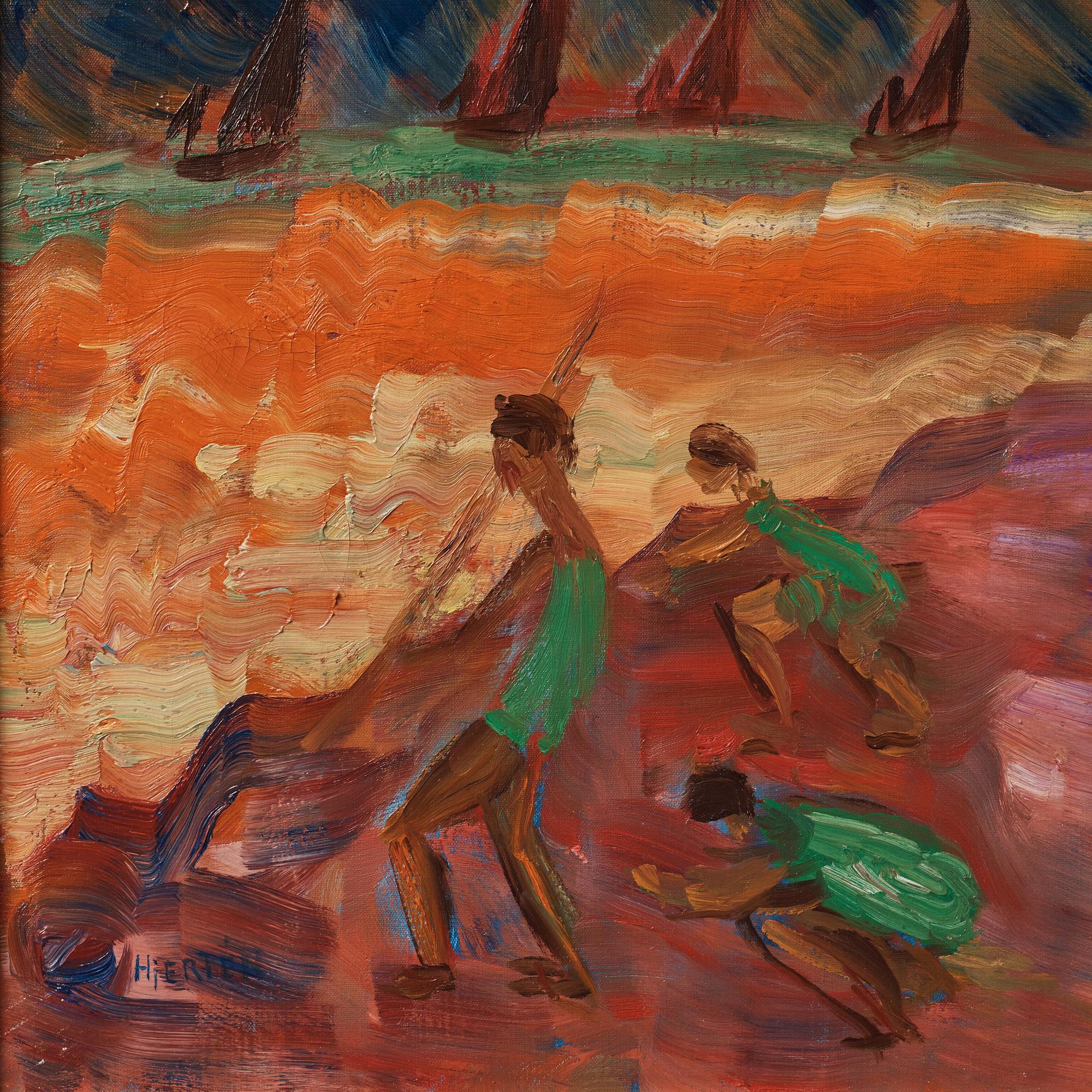 Sigrid Hjertén, "Kalkklippan, St Aubin" (The limestone cliff, St Aubin).