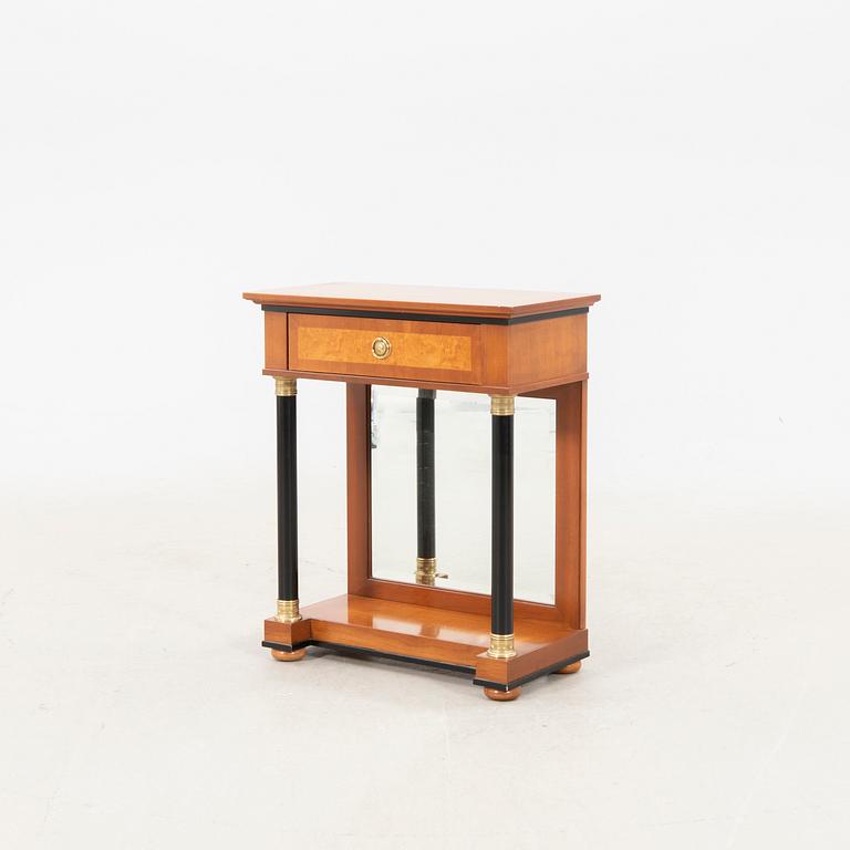 Empire-style mirror and console table, second half of the 20th century.