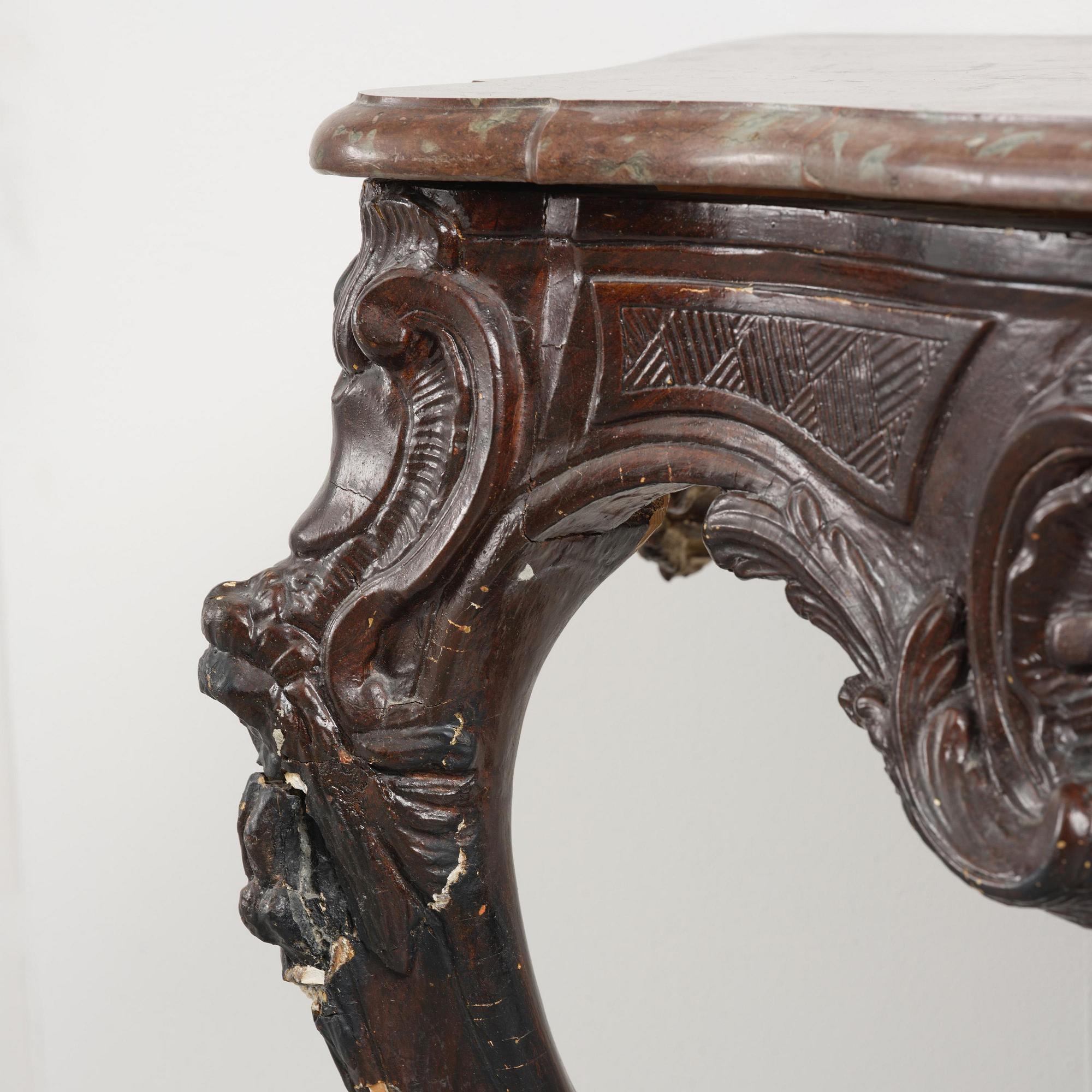 A rococo console table by A. Flodin (master in Stockholm 1758-74).