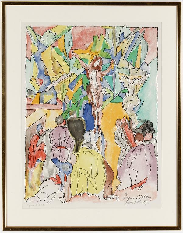 JACQUES VILLON (efter), färglitografi. Signerad Epreuve d'Artiste.
