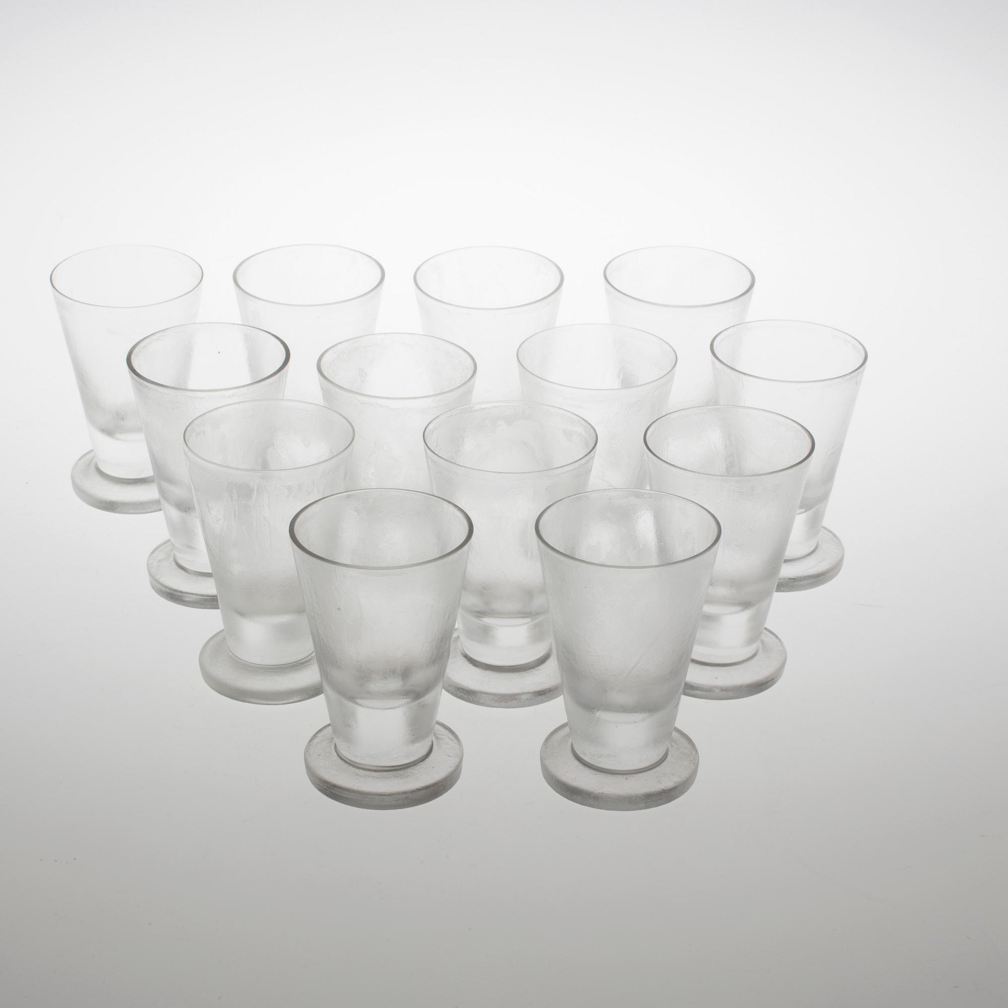 VICKE LINDSTRAND, Orrefors, "Iced", snapsglas 13 stycken.