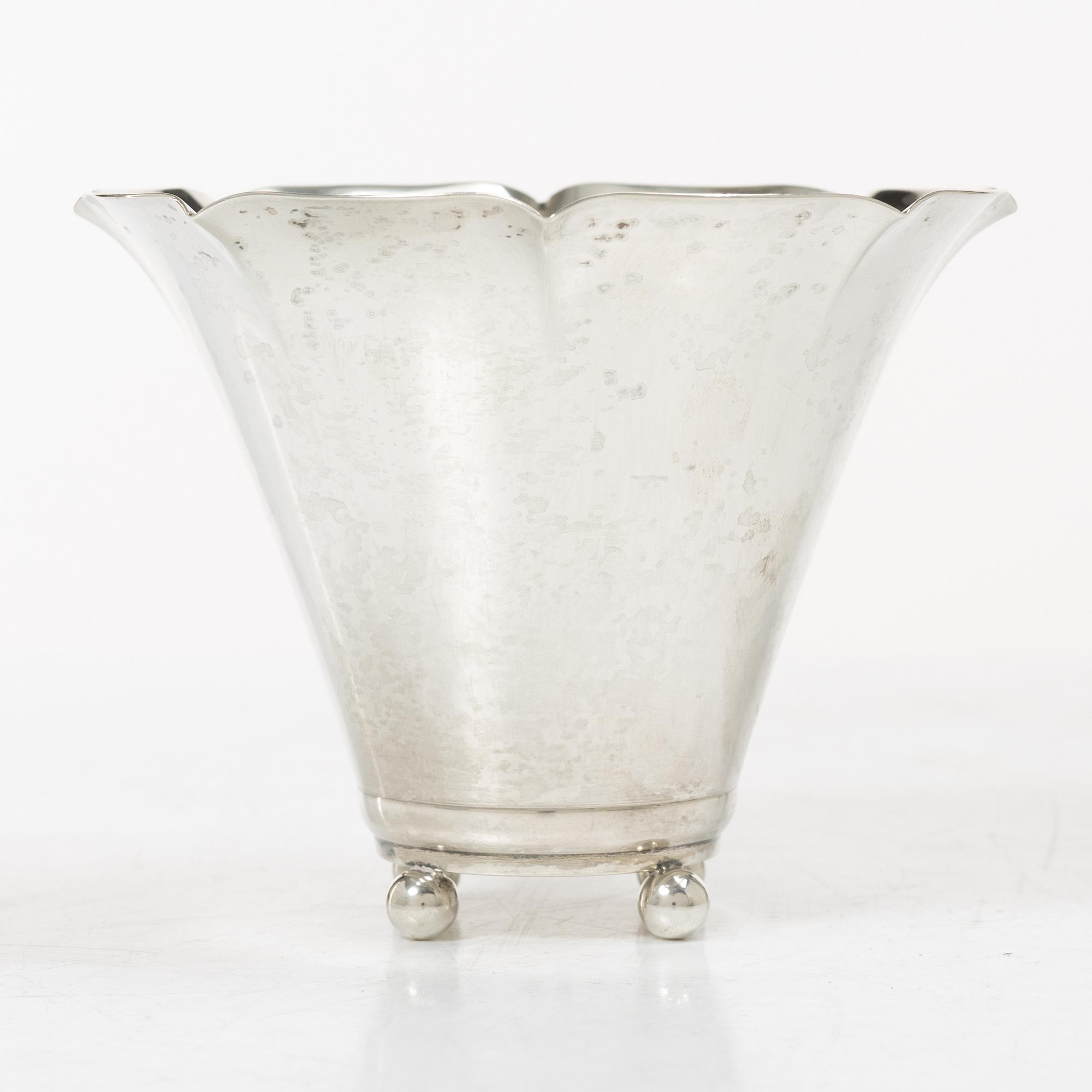 Wiwen Nilsson, skål, silver, A. Nilsson, Lund 1931.