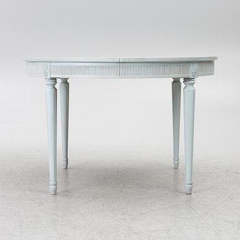 A Gustavian style seven-piece dining suite, mid-20th Century.