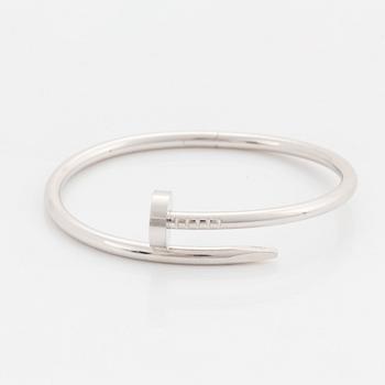 A Cartier "Juste en Clou" bracelet in 18K white gold.