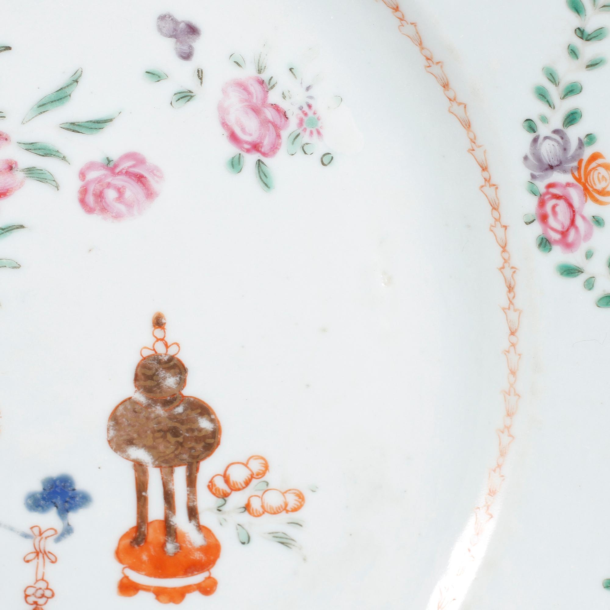 TALLRIKAR, 4 st, porslin, Kina, 1700-tal.
