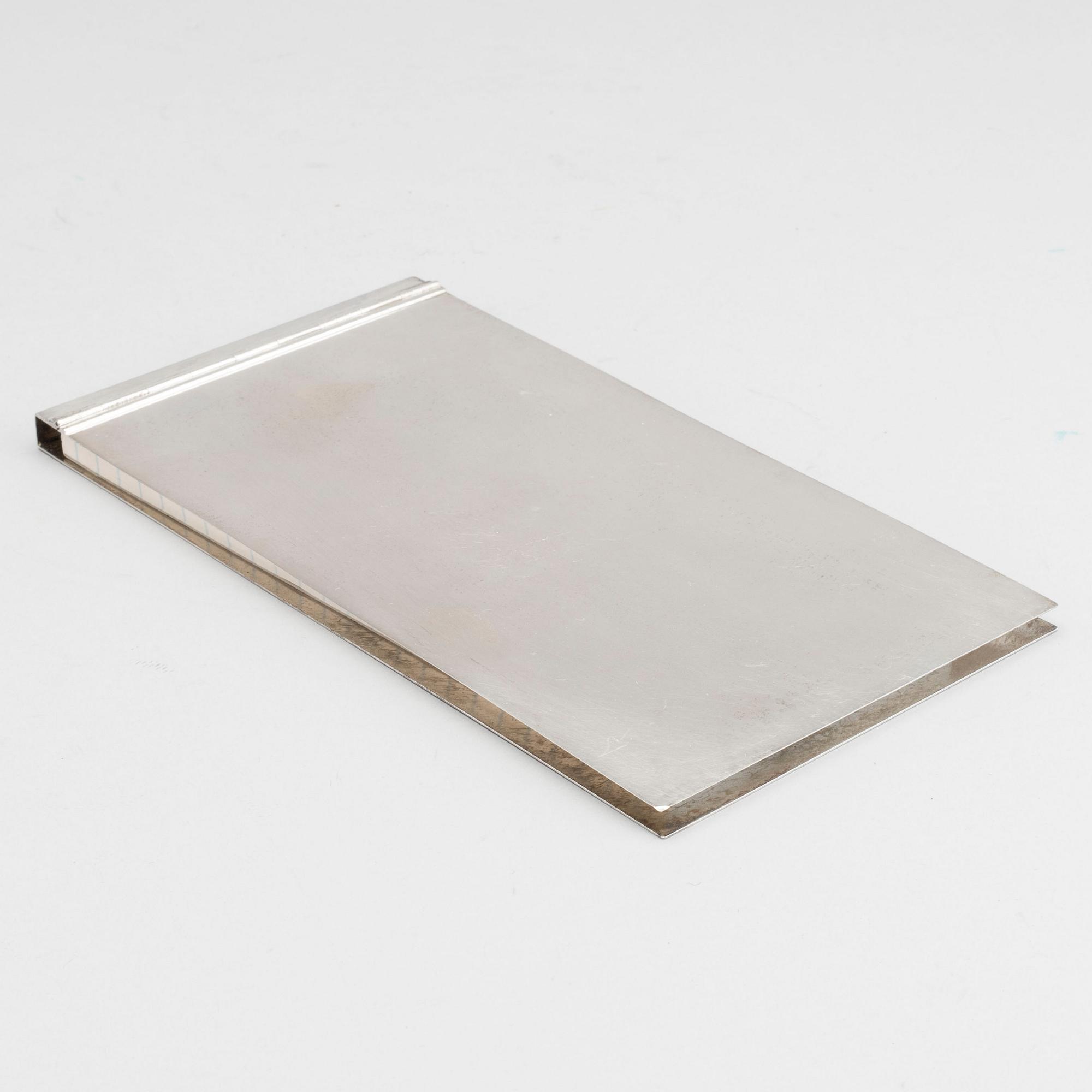 WIWEN NILSSON, blockhållare, silver, i etui,  Lund 1939,