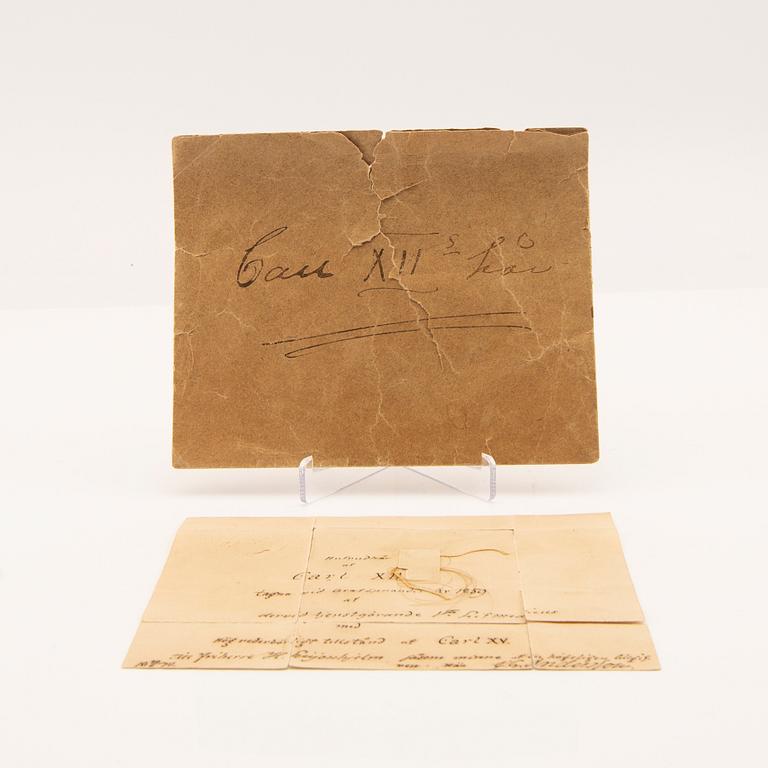 King Charles XII's lock of hair.