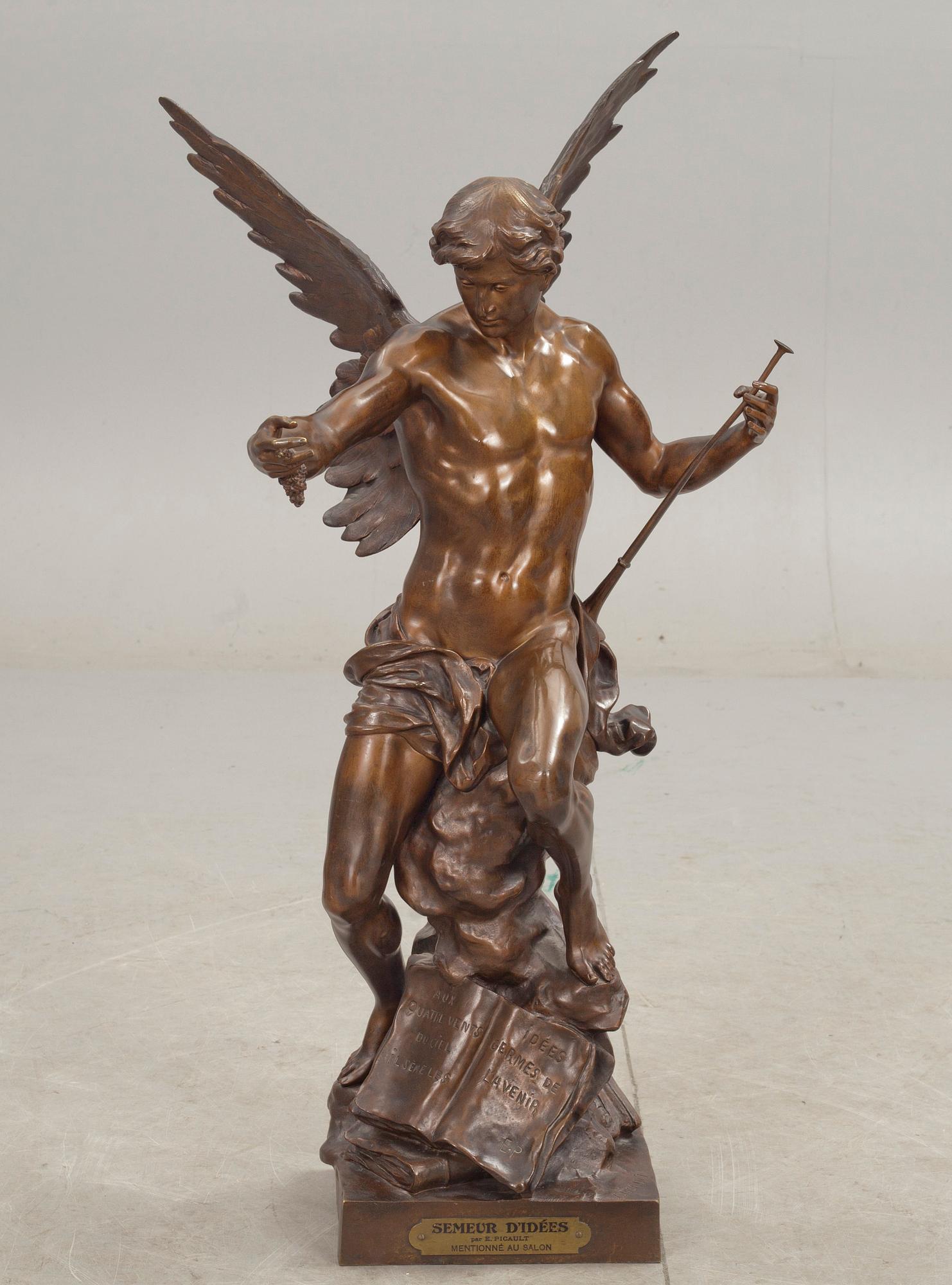 ÉMILE LOUIS PICAULT, efter, brons, bär signatur.