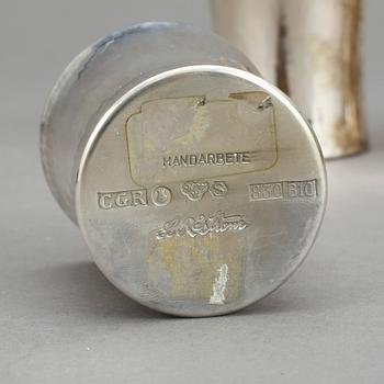BÄGARE,4 silver, L Råström för CG Råström, Stockholm 1976. Vikt ca 218 g.