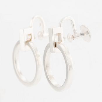 a pair of earrings, silver, Lund 1956.