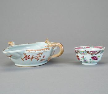 SÅSSNIPA och KOPP, porslin, Kina, 1700-tal.