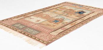 A semi-antique 'Four seasons' Tabriz carpet, ca 305 x 195 cm.