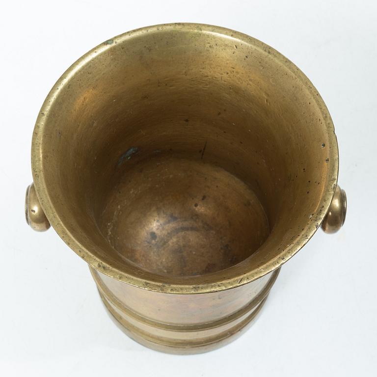 A large bronze, mortar,  19th century.
