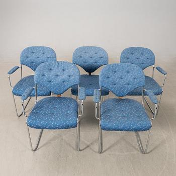 Sam Larsson, armchairs 5 pcs "Sam" for DUX late 20th century.