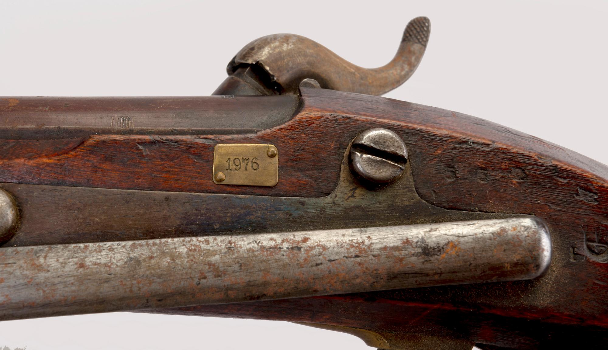 A Swedish percussion pistol, for the Armed Forces, 1854 Navy pattern.