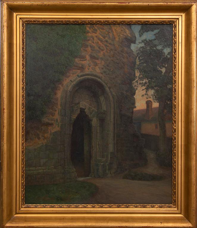 Anders Trulson, oil on panel signed.