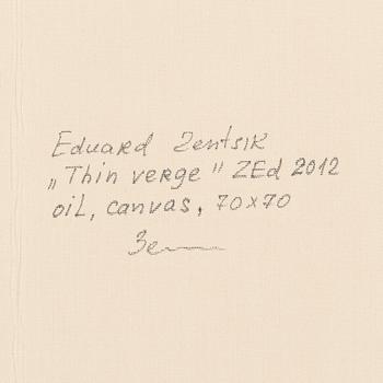 Eduard Zentsik, oil on canvas, signed and dated 2012 verso.