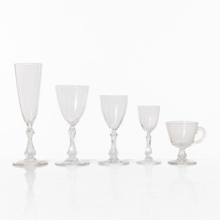 An 118-piece glass service, late 19th century.
