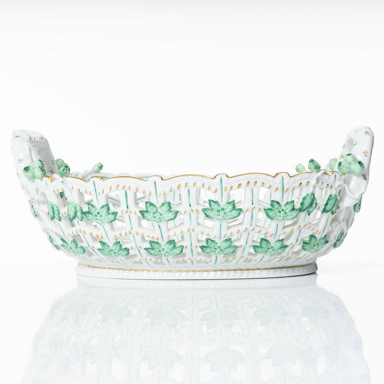 A 42-piece 'Chinese Bouquet' porcelain service and six 'Waldstein rose' coffee cups with saucers, Herend, Hungary.