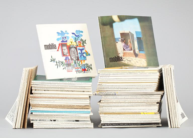 TIDSKRIFTER, ca 70 st , "MOBILIA", 1900-talets andra hälft.